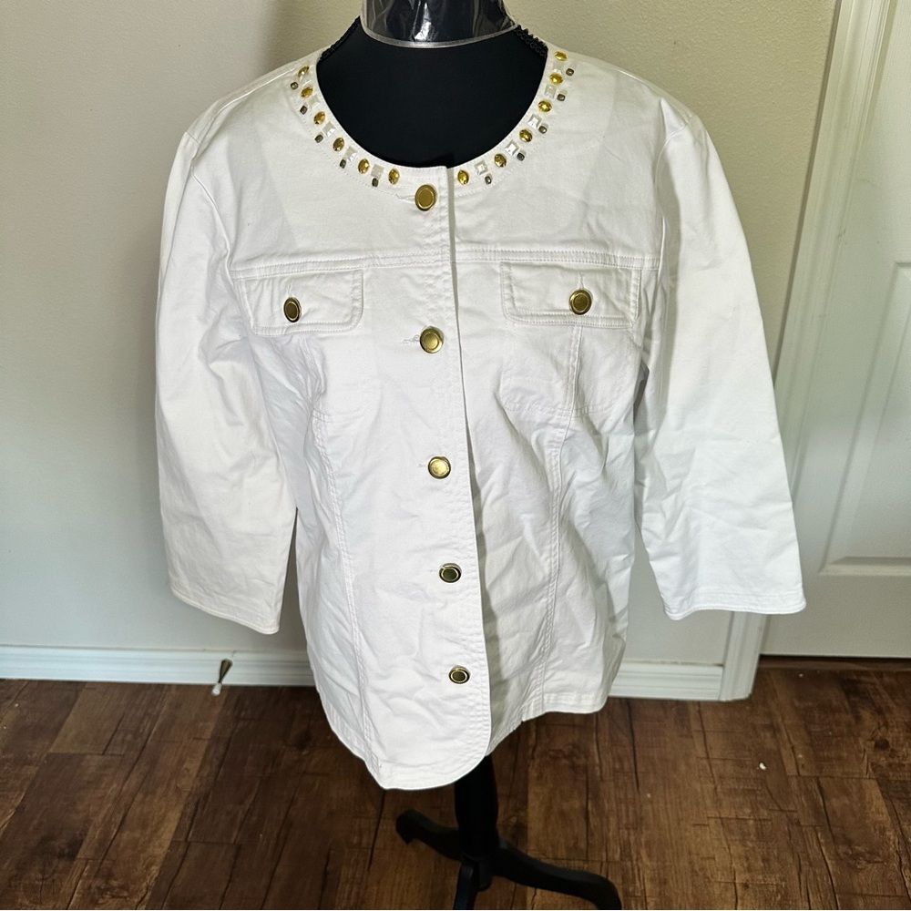 Hearts of Palm White Utility Jacket